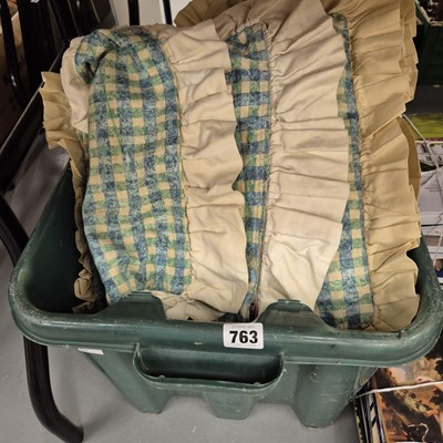 Lot 763 - Cushions, covers, a quilt, blankets etc.