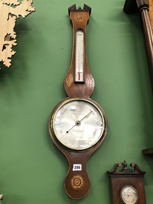 Lot 286 - A "C Volonte Crown Inn Devizes" barometer
