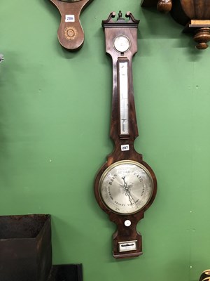 Lot 287 - An "A Mospoli" mahogany style barometer