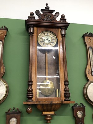 Lot 288 - A mahogany 19th Century wall clock with...
