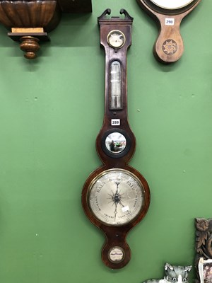 Lot 289 - A mahogany "J Spelzini" barometer, 1...