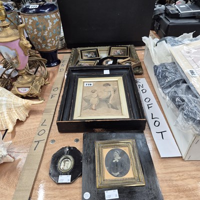 Lot 778 - 18th century and modern miniatures together...