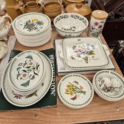 Lot 807 - Portmeirion plates, bowls and serving plates