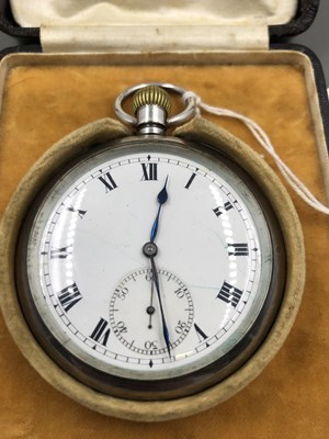 Lot 1129 - A hallmarked silver, dated 1918, IWC open face...