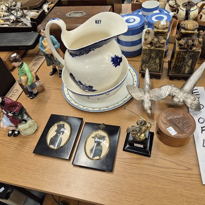 Lot 827 - A pair of Chinese soapstone seals, a blue and...