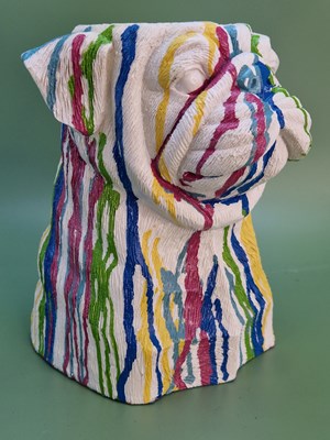 Lot 1295 - An amusing Pop art decorated "Pug" vase