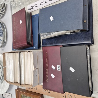 Lot 832 - Six albums and a box of first day covers