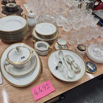 Lot 845 - Rosenthal gilt rimmed dinner wares together...