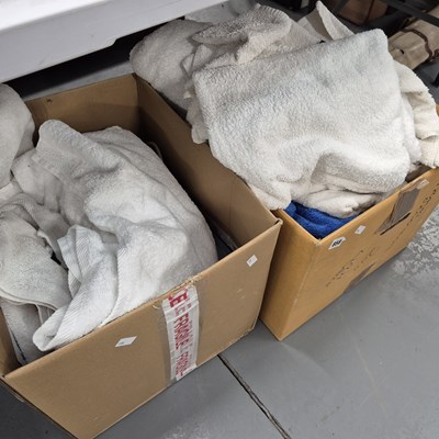Lot 858 - Two large boxes of towelling