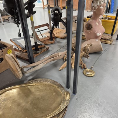 Lot 862 - Mannequin figures, metal trays, etc.