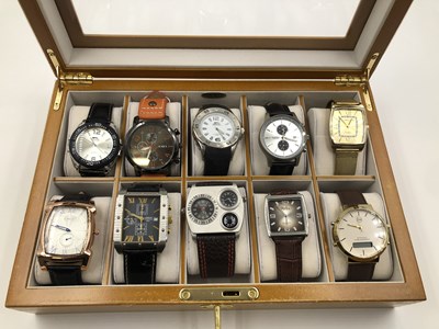 Lot 1139 - A collection of ten wristwatches to include...