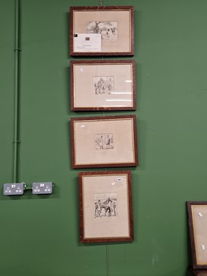 Lot 427 - J H Galland- a group of four pen and ink...