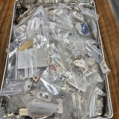 Lot 1073 - Silver- new old stock. Unhallmarked vintage...