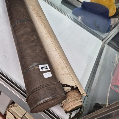 Lot 892 - A metal map case containing a map pertaining...