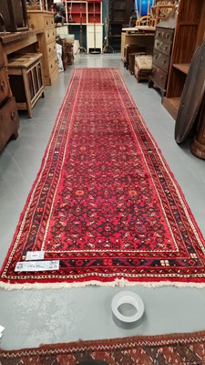Lot 267 - A Persian Hamadan runner  515 x 89cms