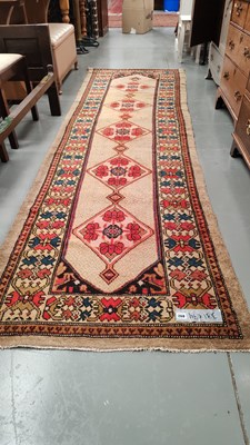 Lot 268 - An antique Persian Hamadan runner 331 x 94cms