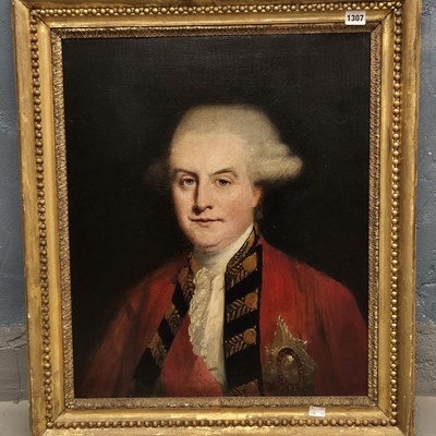 Lot 1307 - 18th-century school, Portrait of a British...