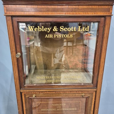 Lot 1311 - An Edwardian mahogany glazed display cabinet,...
