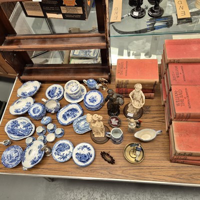 Lot 906 - Miniature blue and white china and associated...