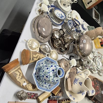 Lot 926 - Silver Plate wares, Royal Cauldon and Booths...