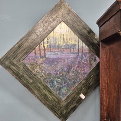 Lot 963 - Sunlight through the bluebell woods, oil on...