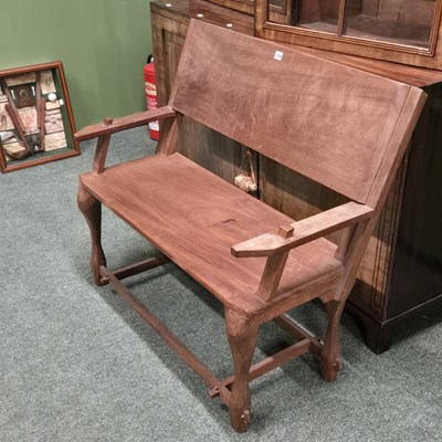 Lot 1316 - An unusual arts and crafts revival, walnut...