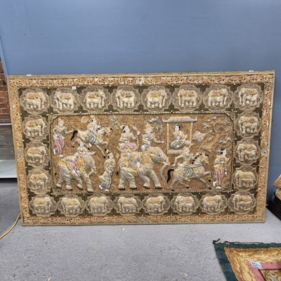 Lot 1324 - An impressively large, eastern embroidered and...