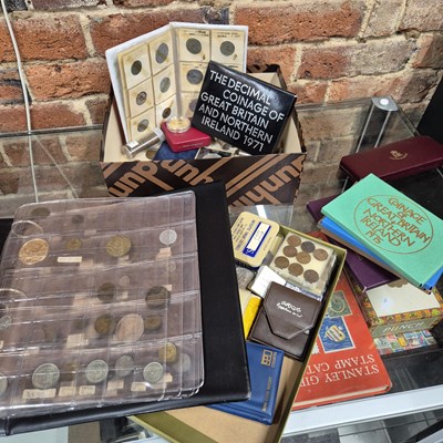 Lot 967 - Various coin year packs and other GB and world...