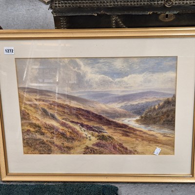 Lot 1272 - Arthur Henry Enock (1839-1917)- Sheep on a...