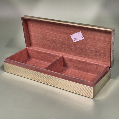Lot 1319 - A vintage sterling silver cigarette box with...