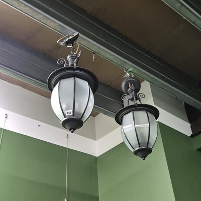 Lot 948 - Two Victorian-style hall lanterns