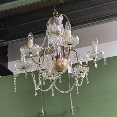 Lot 951 - A six branch chanderlier