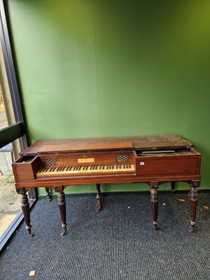 Lot 301 - A late Georgian mahogany cased square piano by...