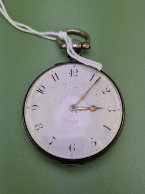 Lot 1321 - A silver open faced verge pocket watch by...