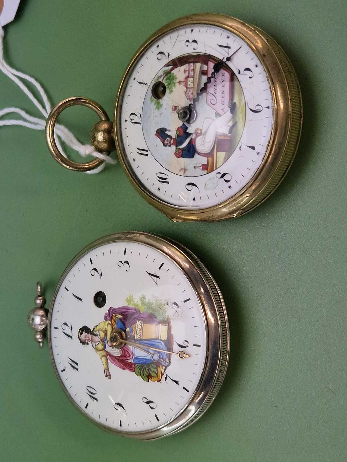 Lot 1324 - A Schneider of Colmar verge pocket watch,