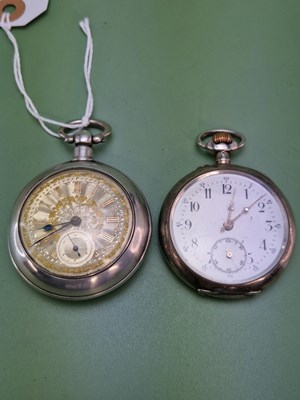 Lot 1327 - A silver pair cased verge pocket watch,...