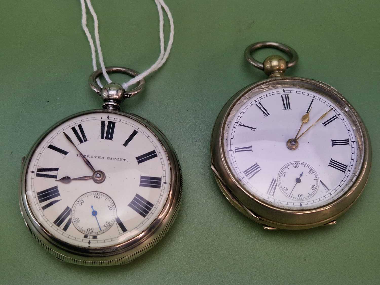 Lot 1328 - A silver cased open faced pocket watch by
