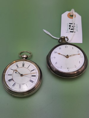 Lot 1331 - A George III silver pair cased fusee pocket...