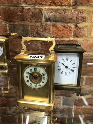Lot 1347 - Two French carriage timepieces