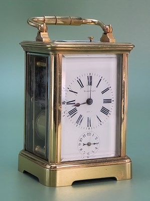 Lot 1350 - A Swiss alarm carriage clock by Gallopin & Cie...