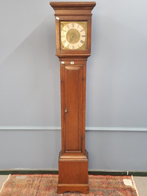 Lot 1396 - An 18th century oak cased 30 hour long cased...