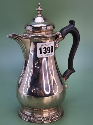 Lot 1398 - A silver coffee pot by Philip Norman, London...
