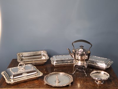 Lot 1402 - A pair of Old Sheffield plate vegetable...