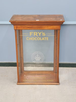 Lot 1405 - A glazed mahogany table top shop display...