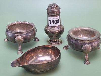 Lot 1408 - A George III silver pap, London 1811, a pair...