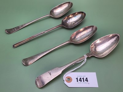 Lot 1414 - Two 18th century Hanoverian pattern table...