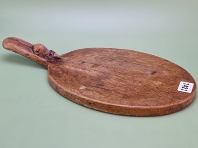 Lot 1421 - A Robert 'Mouseman' Thompson oak cheese board