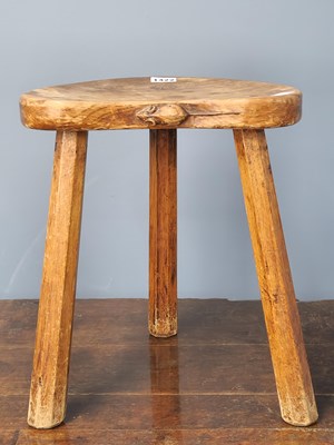 Lot 1422 - A Robert 'Mouseman' Thompson oak three legged...