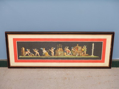 Lot 1424 - A set of eight framed prints of Cupids and...