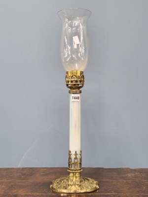 Lot 1448 - A late Victorian turquoise glass spring loaded...